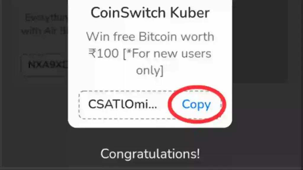Airtel Thanks – Bitcoin Worth 100 INR For Free | CoinSwitch Kuber |