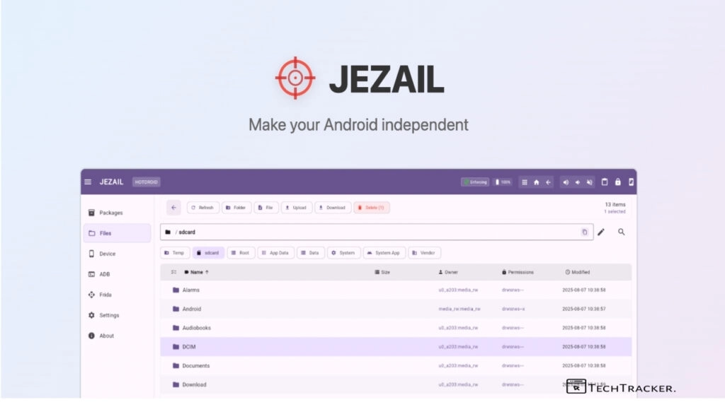 Jezail – A powerful all in one pentesting toolkit for rooted Android devices.